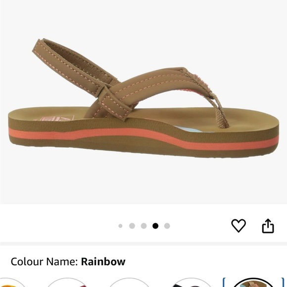 REEF Little Ahi Flip-Flops size 3/4 excellent condition - Picture 7 of 8